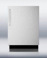 Summit BI605BCSS: 6 cu.ft. built-in undercounter refrigerator-freezer in complete stainless steel finish N2