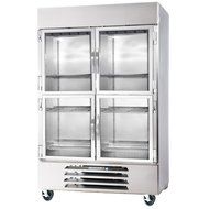 Beverage-Air HBR49-1-HG 52&quot; Horizon Series Two Section Glass Half Door Reach-In Refrigerator 49 cu.ft. Capacity...