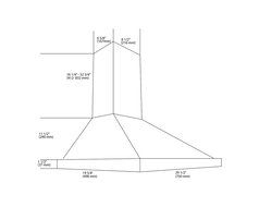 Ancona Pyramid with Rim Stainless Steel 450 CFM Wall Mount Range Hood, 30-Inch N4