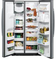 GE PSE25KSHSS Profile 25.4 Cu. Ft. Stainless Steel Side-By-Side Refrigerator - Energy Star N8