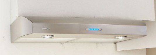 ELICA EAL330WT 30" Under Cabinet Mount Hood with 300 CFM, 3 Blower Speeds, Halogen Lighting, Dishwasher Safe Filters... N3