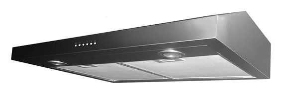 Ancona Stainless Steel Slim 5-Inch High 300 CFM 4-Speeds Under Cabinet Range Hood, 30-Inch N6