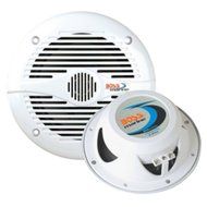 Boss Audio MR50W 5.25 Round Marine Speakers - (Pair) White consumer electronics