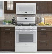GE PGB911DEJWW Profile 30" White Gas Sealed Burner Range - Convection N2