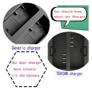 TEKCAM Dual-slot Battery Charger with Micro USB Cable for SJCAM DBPOWER EX5000 14MP Lightdow LD4000 LD6000 1080P... N7