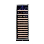 KingsBottle 98 Bottle Single Zone Wine Cooler, Black with Glass Door N15