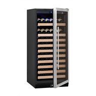 KingsBottle 98 Bottle Single Zone Wine Cooler, Black with Glass Door N19