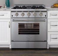 AGA APRO30DFSS 30" Professional Dual Fuel Range with RapidBake Convection, Stainless Steel N4