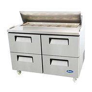 Atosa Usa MSF8311 Stainless Steel Sandwich Prep Table 48" 4 Drawer Refrigerator