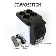 Portable Refrigerator for Car Cigar Jack Cool / Hot Mode Shoulder Strap 6L 12V N8