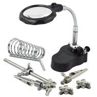 Topro Soldering Stand Workbench LED Lighting Magnifying Glass Kit N2