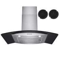 FIREBIRD 36" Kitchen Wall Mount Touch Panel Stainless Steel Ductless Range Hood Stove Vents LED Touch Panel N4