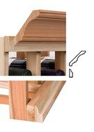 4 ft. Molding w OG Base &amp; Crown (Rustic Pine - Midnight Black Stain)