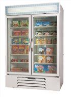 Beverage-Air MMF44-1-W-LED 47 Two-section Refrigerated Display W/ Swing Doors