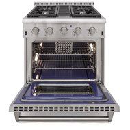 Kucht KRG3080U 30" Professional-Class Natural Gas Gas Range with 4.2 cu. ft. Convection Oven, 4 Top Burners,... N3