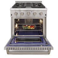 Kucht KRG3080U 30" Professional-Class Natural Gas Gas Range with 4.2 cu. ft. Convection Oven, 4 Top Burners,... N4