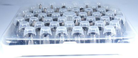 Davelle Cake Decorating Tips &ndash; 55 Piece Set. Premium Stainless Steel Decorating Tips with Hinged Storage Box. N4
