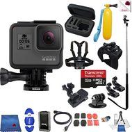 Gopro Hero 5 Black 14 Piece Extreme Bundle Includes: Go Pro Hero5 Black + Case + Floaty Bobber + Chest Strap +...