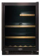 AGA Marvel 6GARM-BS-G-L Refrigerator and Beverage Center, Black Cabinet with Left Hinge Stainless Steel Frame... N2