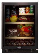 AGA Marvel 6GARM-BS-G-L Refrigerator and Beverage Center, Black Cabinet with Left Hinge Stainless Steel Frame... N3