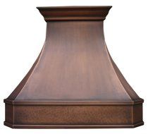Copper Best H3302127L Kitchen Hood, 16 Gauge Solid Copper Antique Finish
