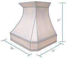 Copper Best H3302127L Kitchen Hood, 16 Gauge Solid Copper Antique Finish N2