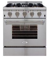 AGA APRO30AGSS 30" Professional Gas Range with RapidBake Convection, Stainless Steel N2