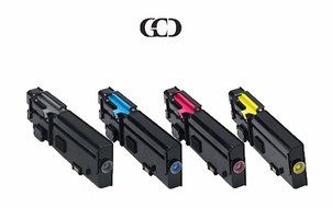 4X BLACK &amp; COLOR Toners for DELL Color Laser C2660dn, C2665dnf, 593-BBBU, 488NH