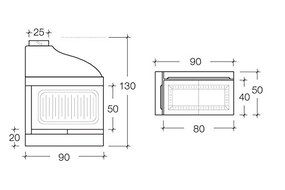 Masonry Wood Burning Cast Iron Fireplace "Ghisafort A90" N2