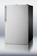 Summit CM421BLSSHV 20" Top Freezer Refrigerator With 4.1 cu. ft. Capacity Professional Vertical Handle Factory...