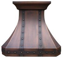 Copper Best H3 302127S Copper Stove Hood with Classic Design in Antique Copper Finish N2