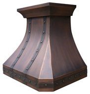 Copper Best H3 302127S Copper Stove Hood with Classic Design in Antique Copper Finish N3