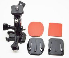 ProGear Black Tripod Adapter With Mounts And 3 Way Pivot Arm Bundle For GoPro Hero 4/3+/3/2/1 Converts 1/4 inch