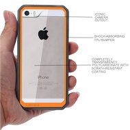 iPhone 6 6S TPU Case,TYoung(TM) 2 in 1 Set Soft TPU Flexible Silicone Frame + Transparent Clear Hard PC Back [... N39