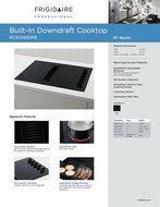 Frigidaire 30" Smoothtop Electric Black Cooktop with Built-In 500 CFM Downdraft Exhaust and Pro-Select&reg; Controls... N3
