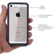 iPhone 6 6S TPU Case,TYoung(TM) 2 in 1 Set Soft TPU Flexible Silicone Frame + Transparent Clear Hard PC Back [... N45