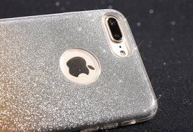 iPhone 7 2016 Bling Case,IKASEFU Creative 3 Layer Glitter Skin+Tpu+PC Glorious Silicone Bumper Case Cover for... N34