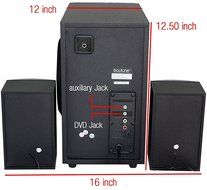 Boytone BT-328F, 2.1 Wireless Bluetooth Multi Media speaker, powerful home theater speaker systems, FM Radio,... N7