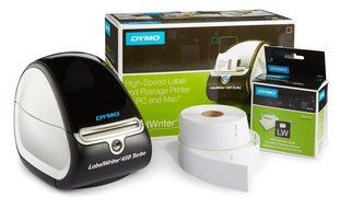 DYMO LabelWriter 450 Turbo Label Maker with Bonus LW White Address Labels, 1-1/8-In. x 3-3-1/2-In., Roll of 350 N7