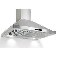 Golden Vantage 36" Kitchen Stainless Steel Wall Mount Range Hood LED Touch Control Panel w/ Baffle Filters GVBI... N7