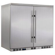 KingsBottle 140 Can Outdoor Beverage Cooler, Solid Stainless Steel Door N3