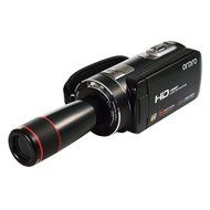 Ordro HDV-Z18 Plus Full HD 1080P Digital Video Camcorder Camera DV 3 inch TFT LCD Rotation Touch Screen with Teleconverter... N6
