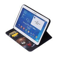 Galaxy Tab 4 10.1 Case, High Quality PU Leather Wallet Case [Card Slots] Damage Resistance and Kickstand Feature... N136