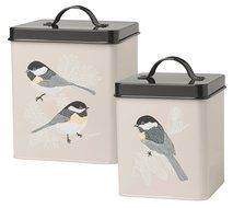 Now Designs L19014 Storage Tins, Food Trucks, Green, Set of 2 N6