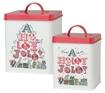 Now Designs L19014 Storage Tins, Food Trucks, Green, Set of 2 N7