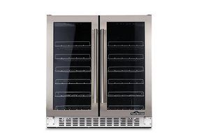 Thorkitchen JC-116A2EQ 36 Bottle 24" Built-in &amp; Free Standing Dual Zone Wine Cooler, Stainless Steel N4