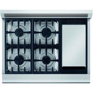 DCS RDV364GDN Professional 36" Stainless Steel Dual Fuel Slide-In Sealed Burner Range - Convection