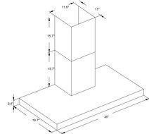 30" 400 CFM Convertible Wall Mount Range Hood N6