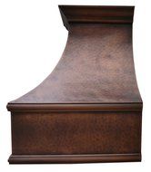 Copper Best H7 362127LT Copper Kitchen Hood Vent Wall Mount Antique 36 in N4