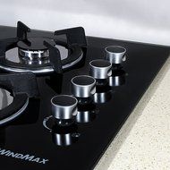Windmax 24 Inches 3.3KW Kitchen Glass Built-in 4 Burners Gas Hob Cooktop Cook Top N4